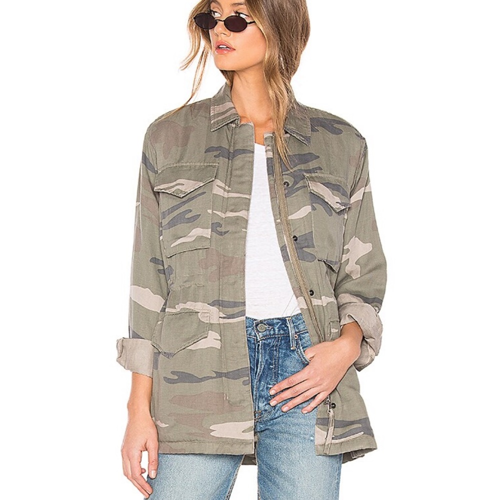 Rails Whitaker Jacket With Faux Fur in Sage Camo